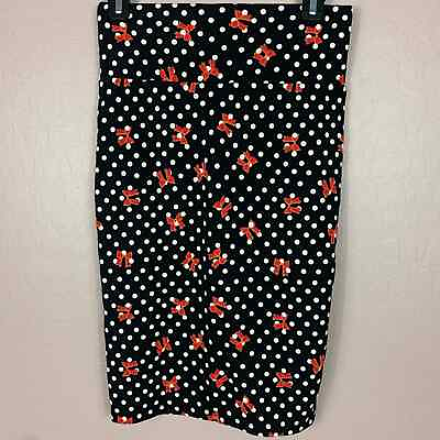 #ad LulaRoe Bow Pencil Skirt Black Red Size XS $7.20
