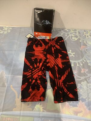 Speedo Men#x27;s Swimsuit Reflected Jammer ProLT Solid Size 30 Black Red Color NwT $22.00