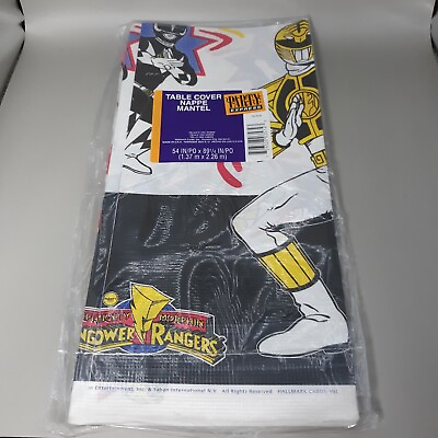 #ad #ad NEW 1995 Power Rangers Paper Table Cover Hallmark Party Express Birthday Party $8.79