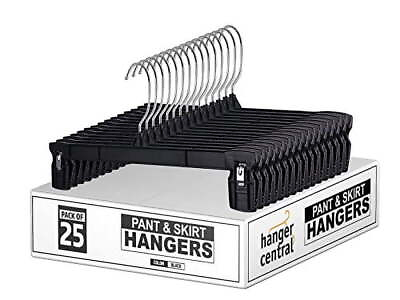 #ad Hanger Central Heavy Duty Plastic Pants and Skirt Hangers 12 in 25 Pack US $15.82