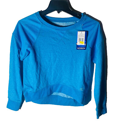 Champion French Terry Girls Sweatshirt Atomic Blue Heather Blue XLARGE $19.99