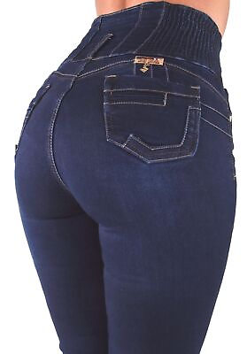 Plus Size Junior Brazilian Design Butt Lift High Elastic Waist Skinny Jeans $39.25