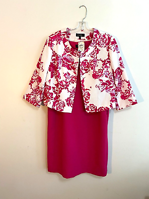 #ad Emily Two Piece Cropped Jacket and Sheath Dress Suit size 16 Wedding Mothers Day $35.00