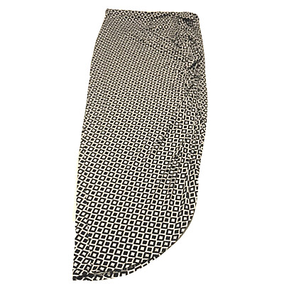 #ad Bisou Bisou Michele Bohbot Ruched Pencil Skirt Long Side Slit Women#x27;s Size L $15.19