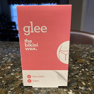 #ad New Glee Bikini Strips The Bikini Wax 24 Wax Strips 8 Wipes $6.99