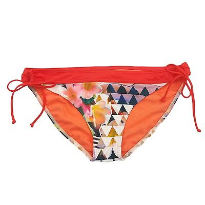 #ad #ad Prana Saba Bikini Bottom Womens Large Carmine Pink Paradise Floral Summer Beach $24.98