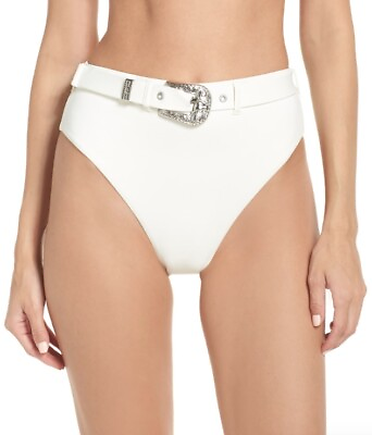 Onia Womens Emily Snow White Bikini Bottoms Swimwear Size Large 237371 $58.65