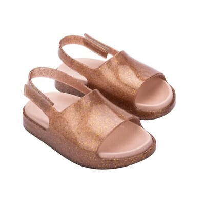 #ad Mini Melissa Mini Cloud Sandal BB Pink Glitter 10 $28.00