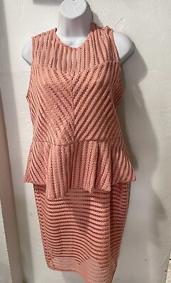 #ad #ad NEW YORK amp; COMPANY PINK EYELET 2 PIECE SKIRT SET Size L# 23 $24.50