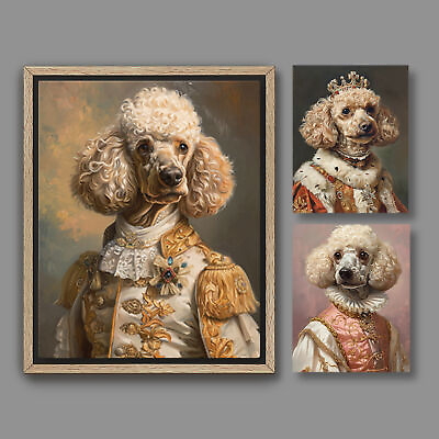 #ad 1 Custom Pet Portrait or Pick Any 3 As Is Poodle Costume Paintings A003C $30.00