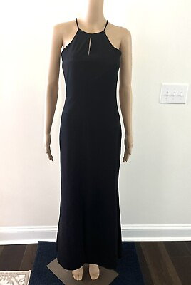 #ad Women#x27;s Black Long Formal Dress Maxi Cocktail Evening Size Medium Made in USA $29.00
