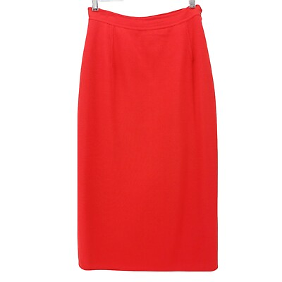#ad #ad ELIZABETH ARDEN THE SALON Vintage AGNONA Cupro Red Pencil Skirt Small? $130.00