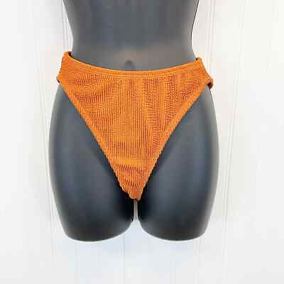 NEW Good American 00 0 US XS Good Waist Cheeky Bikini Bottom Orange Swim $24.99
