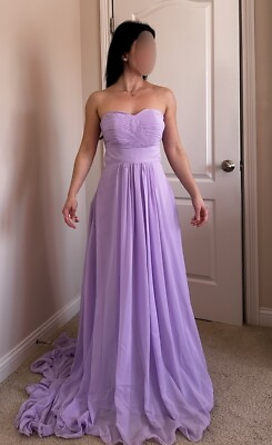 #ad Evening Bridesmaid Maxi Dress Purple Dress $70.00