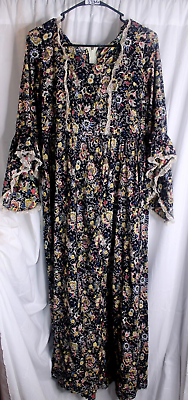 #ad Vintage Handmade Long Boho Medium NO SIZE 30quot; waist Women#x27;s Dress $40.00