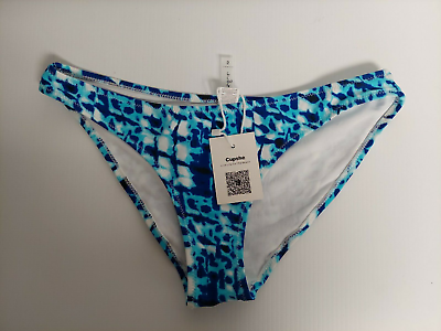 #ad NWT Cupshe Hipster Bikini Bottom Women#x27;s Size Small Blue Black White Swimwear $9.95