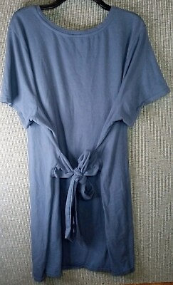 #ad Terraamp;Sky Short Sleeve Dress Plum Ties In The Back Size 3X $9.00