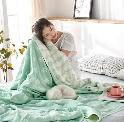6 Layer Cotton Gauze Covered with core Gauze Cover Blanket 100% Cotton $78.99