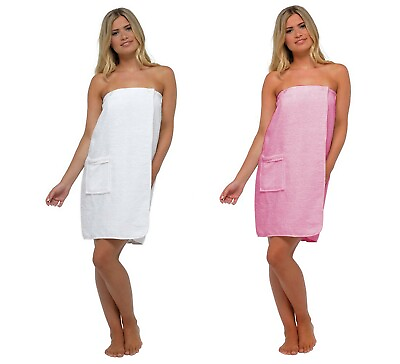 #ad #ad Womens 100% Cotton Terry Cloth Beach Cover Up Dress Spa Bath Body Towel Wrap $21.99