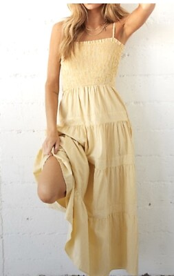 #ad women stripe long maxi dress medium Color Olive Sage $22.00