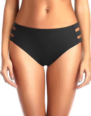 #ad Zmart Women Standard Strappy Bikini Bottoms Full Coverage Bathing Suit Cutout Sw $38.24