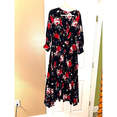 #ad Dress JODIFL long sleeve floral maxi dress size Medium $15.00