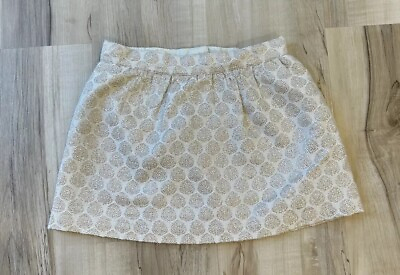 #ad Gap Sparkle Mini Skirt Girls Size 6 Schoolgirl Beige and Gold $15.00