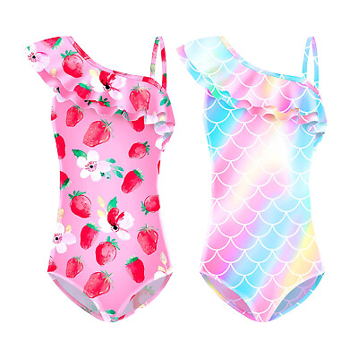 Girls Beachwear Quick Drying Swimsuit Fish Scales Swimwear Sunsuit Kids Modest $15.81