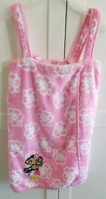 #ad #ad Girl#x27;s Terry cloth beach cover up pink L 10 12 EUC $12.00