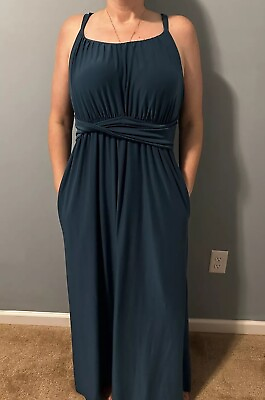 #ad Maxi Dress With Crisscross Back And Pockets $14.00