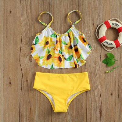 #ad NEW Sunflower Girls Bikini Swimsuit Bathing Suit $7.14