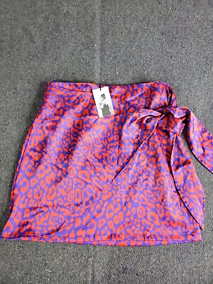 #ad Sincerely Jules Wrap Skirt Leopard Print Multicolor Size Small NWT $11.99