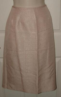 #ad #ad Golden Beige Medium 8 Church Office Lined Pencil Skirt LE SUIT $4.75