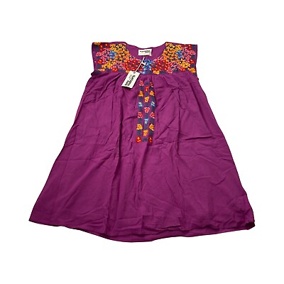 #ad Savana Jane Top Womens Large Tunic Embroidered Peasant Southwest Boho $25.00