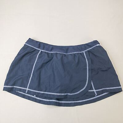 #ad ProXPosur Womens Bathing Suit Bottom 14 Blue Bikini Skort Beach Swimming Skirt $15.99