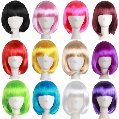 Sexy BOBO Full Wig Multiple Colors Cosplay Costume Anime Halloween Party Hair $11.99