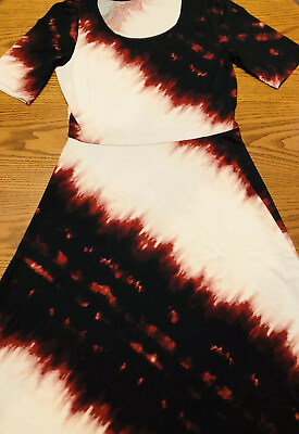 LuLaRoe NWT Ana Unicorn Burgundy Red Tie Dye Long Maxi Dress Extra Large XL NEW $59.00