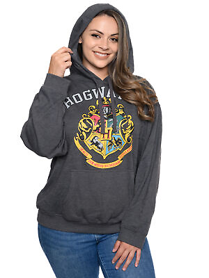 #ad Womens Plus Size Harry Potter Hoodie Sweatshirt Hogwarts Crest Wizards $44.99