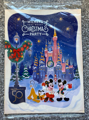 #ad Disney Mickey’s Very Merry Christmas Party 50th Anniversary 9x12 Poster Print $19.95