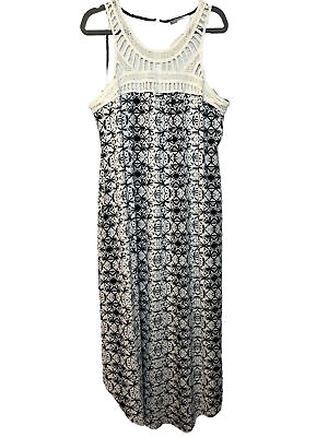 #ad NY Collection Women’s Sleeveless Maxi Dress Hidden Pockets Geometric Print Xl $18.00