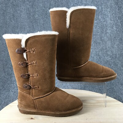 #ad Bearpaw Boots Womens 10 Lori Hickory Tall Winter 2250W Brown Suede Sheepskin $43.99