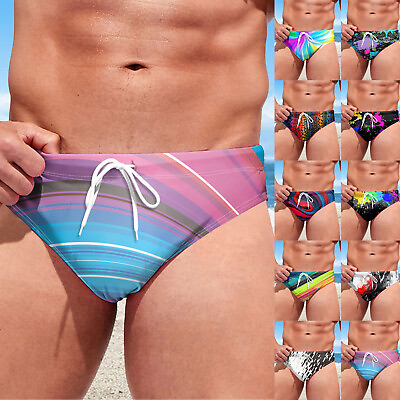 #ad Men Swimwear Briefs Bikini 32 38 30 34 Low Rise Swimsuit Bathing Suit $8.09