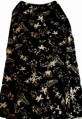 #ad Melissa Collection Women’s Linen Rayon Skirt Size 6 Brown Floral Good Condition $9.00