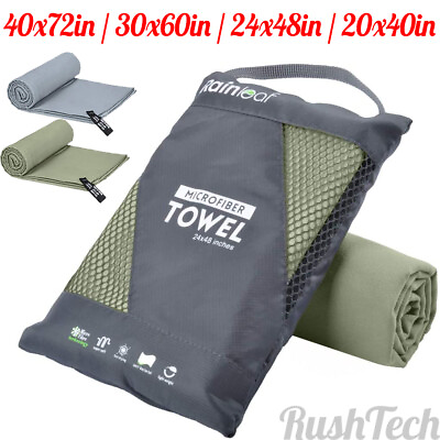 Microfiber Towel Quick Dry for Sports Beach Swim Travel Yoga Gym Super Absorbent $6.26
