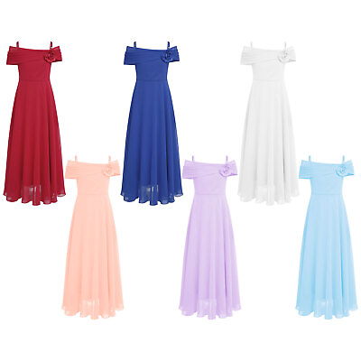 #ad Kids Girls Ball Gown Birthday Dress Elegant Costume Evening Party Dresses Prom $20.61