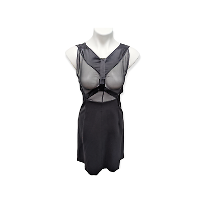 Dorothee Schumacher Size 3 Small LBD Little Dress Black Mini Sheer Sleeveless $27.00