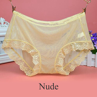 Womens Sheer Panties See Through Lace Mesh Knickers Underwear Briefs Lingerie AU $2.79