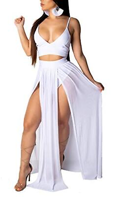 #ad Mintsnow Sexy Maxi Dresses for Women Sexy 2 Piece Outfits Dress Chiffon Strap... $63.75