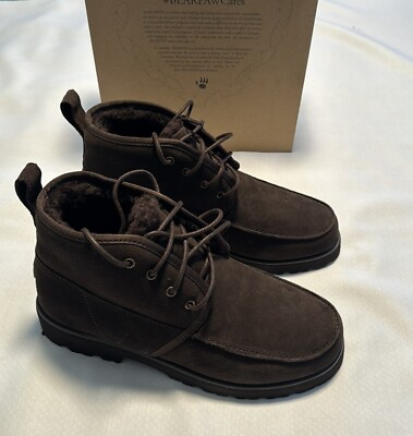 #ad Bearpaw Boots Mens 12 Brown Suede Wool Lined $49.00