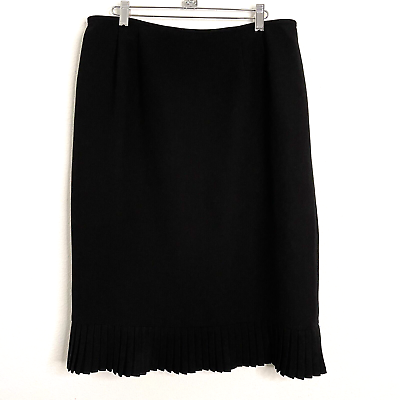 #ad Le Suit Women#x27;s Pleated Hem Skirt Suit Black Size 12 $9.99